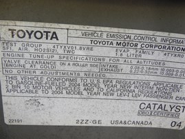 2004 Toyota Matrix XRS Silver 1.8L MT #Z23520